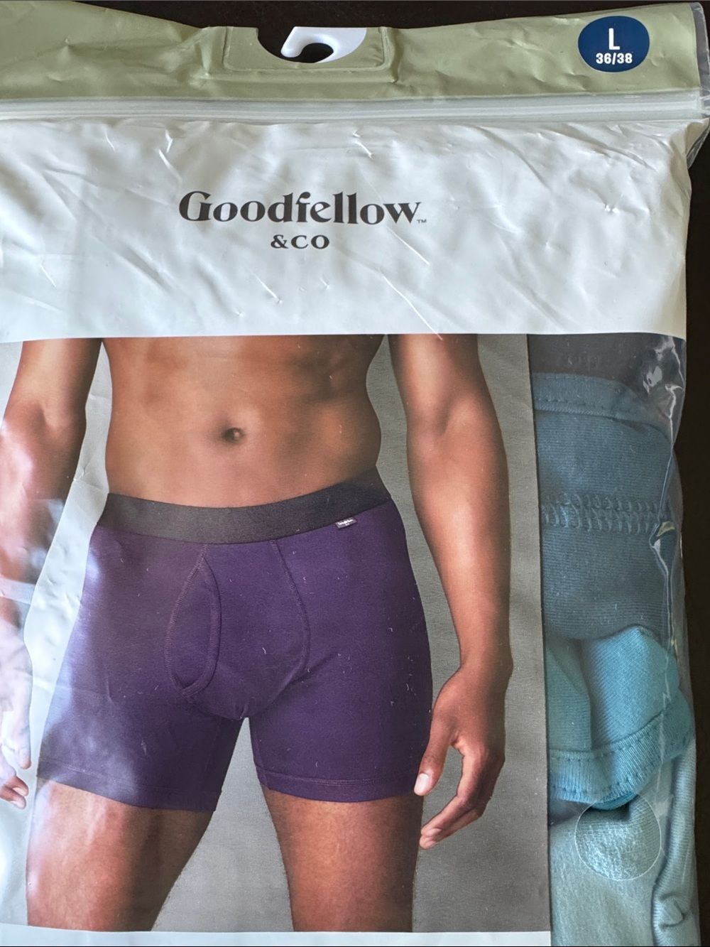 Goodfellow & Co Multi Color Blue Boxer Briefs with Gray Waistband